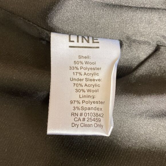 Line the Label Wool Blend Patterned Sweater Coat Black Cream Size - Medium - Picture 12 of 13